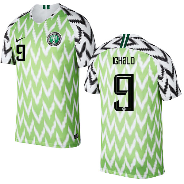 Nigeria #9 Ighalo Home Soccer Country Jersey